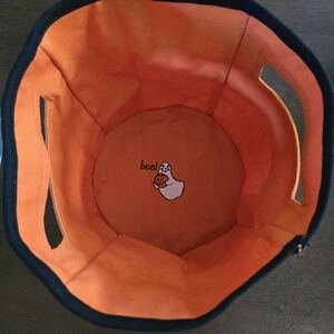 Longaberger Orange BOO Happy Halloween Small Bushel Basket Liner #23111152